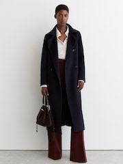 Reiss Chocolate Esther Suede and Leather Bucket Bag - Image 7 of 8