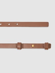 Reiss Tan Cora Leather Buckle-Hardware Belt - Image 3 of 4