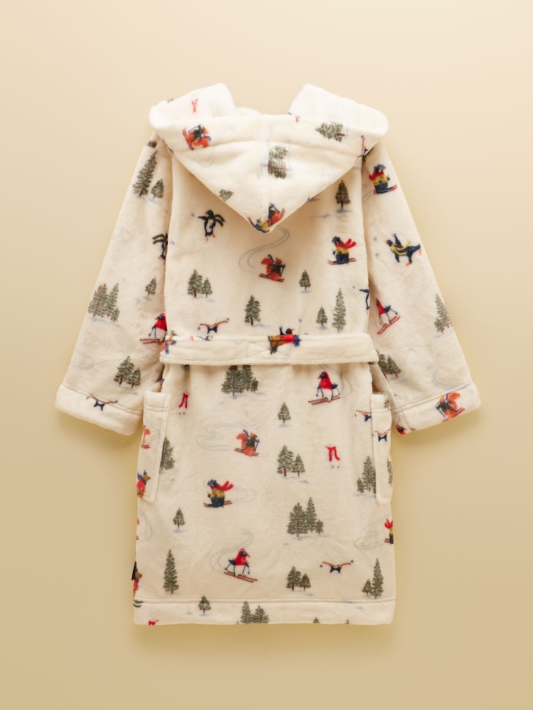 Joules Boys' Snug Cream Dressing Gown - Image 2 of 4