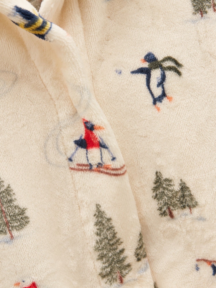 Joules Boys' Snug Cream Dressing Gown - Image 4 of 4