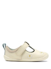 Clarks Cream Pre Walker Flora Toddler Shoes - Image 1 of 6