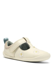 Clarks Cream Pre Walker Flora Toddler Shoes - Image 3 of 6