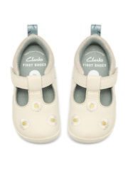 Clarks Cream Pre Walker Flora Toddler Shoes - Image 5 of 6