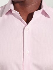 Brook Taverner Pink Fine Stripe Cotton Shirt - Image 2 of 5