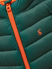 Joules Kids' Cairn Dark Green Showerproof Padded Coat - Image 3 of 5