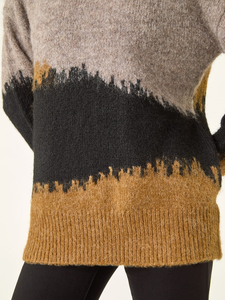 Roman Natural Petite Abstract Knit Jumper - Image 5 of 5 Roman Natural Petite Abstract Knit Jumper - Image 5 of 5