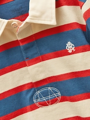 Joules Boys' Rugby Club Red & Blue Long Sleeve Rugby Shirt - Image 5 of 6