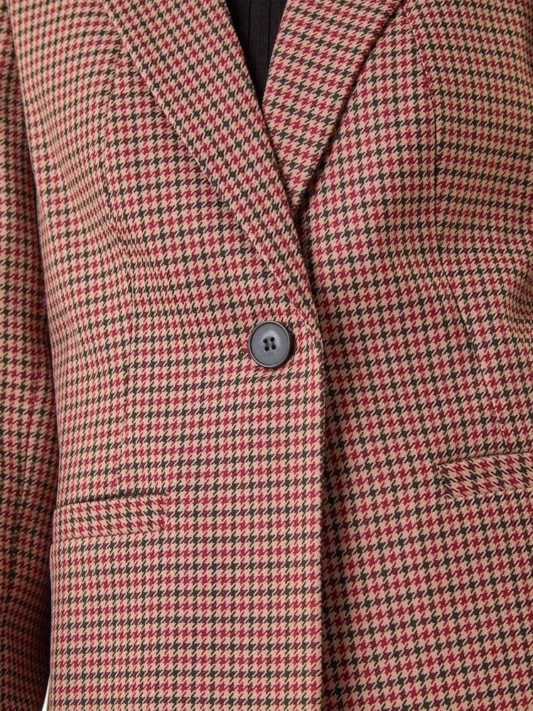 Roman Natural Petite Houndstooth Blazer - Image 5 of 5