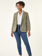 Roman Green Petite Suedette Blazer - Image 2 of 5