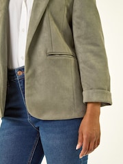 Roman Green Petite Suedette Blazer - Image 5 of 5