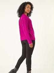 Roman Pink Petite Cable Knit Jumper - Image 3 of 5