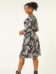 Roman Petite Floral Print Twist Front Dress - Imagem 3 de 5