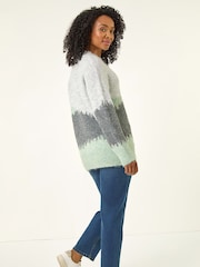Roman Grey Petite Abstract Knit Jumper - Image 3 of 5
