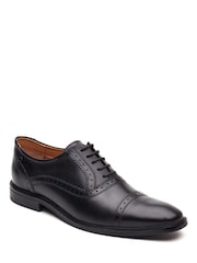 Base London Black Ascot Toe Cap Oxford Shoe - Image 6 of 7