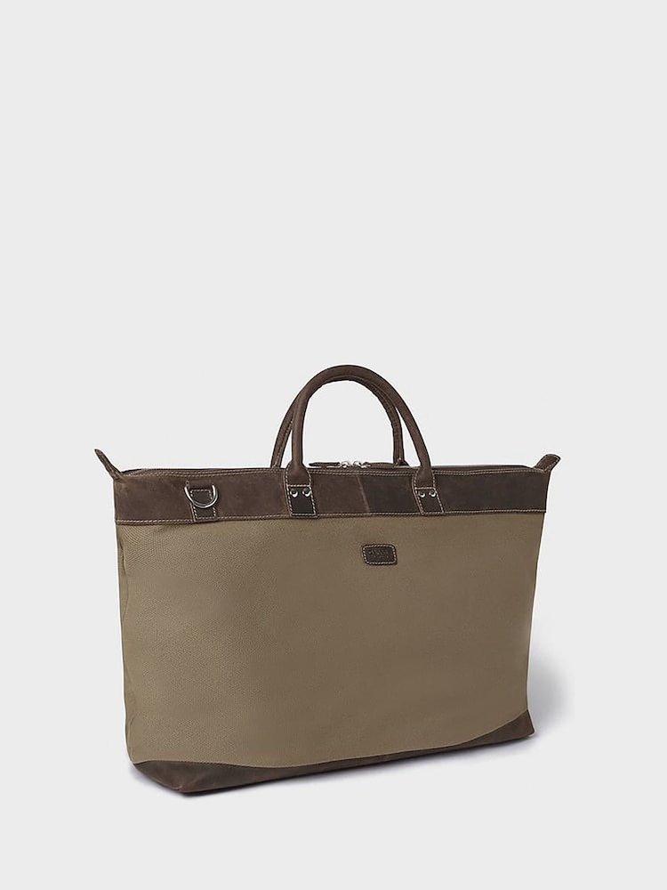 Zelena platnena in usnjena torba Osprey London Hunter Weekender - Slika 2 iz 3