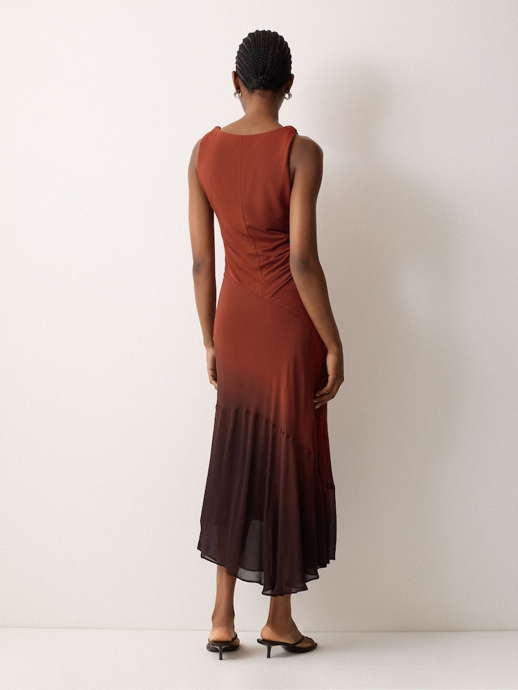 Jigsaw Brown Ombre Dip-Dye Dress - Image 2 of 2 Jigsaw Brown Ombre Dip-Dye Dress - Image 2 of 2