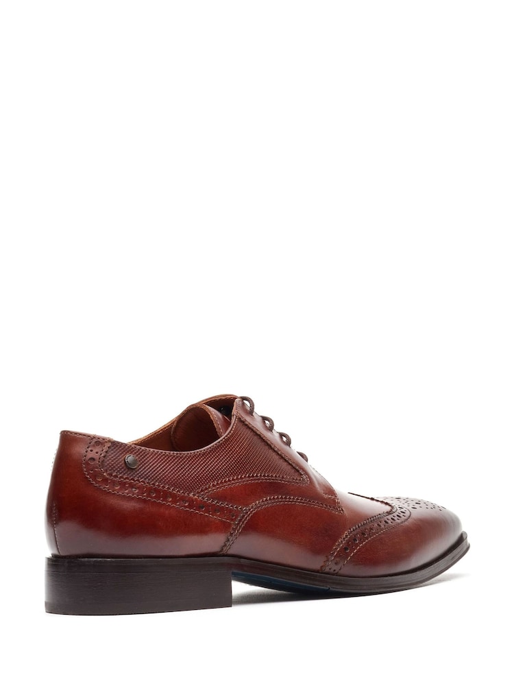 Base London Tan Brown Steeple Brogue Shoe - Image 2 of 4