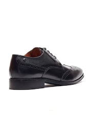 Base London Black Steeple Brogue Shoe - Image 2 of 4