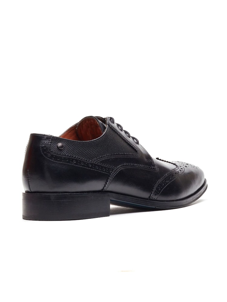 Base London Black Steeple Brogue Shoe - Image 2 of 4