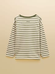 Zeleno Dino - Joules Boys' Finlay Long Sleeve Applique Graphic T-Shirt - Slika 2 od 5