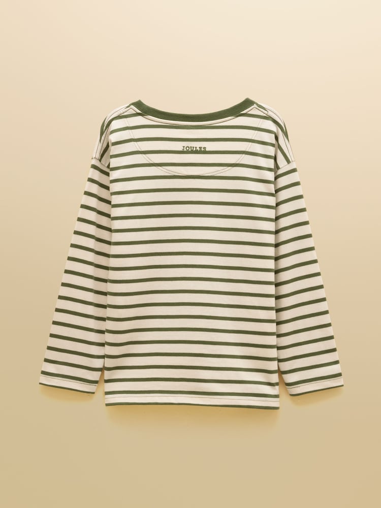 Zeleno Dino - Joules Boys' Finlay Long Sleeve Applique Graphic T-Shirt - Slika 2 od 5