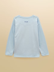 Blue Jonty - Joules Boys' Finlay Long Sleeve Applique Graphic T-Shirt - Slika 2 od 5