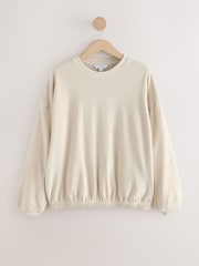 Neutral Toweling Long Sleeve Crew Neck Sweatshirt - Image 4 of 6
