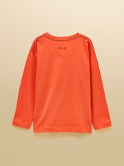 Joules Boys' Finlay Burnt Orange Long Sleeve Top - Image 2 of 5
