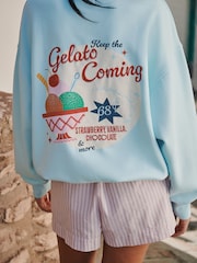 Blue Blue Gelato Graphic Sweatshirt - Image 5 of 9