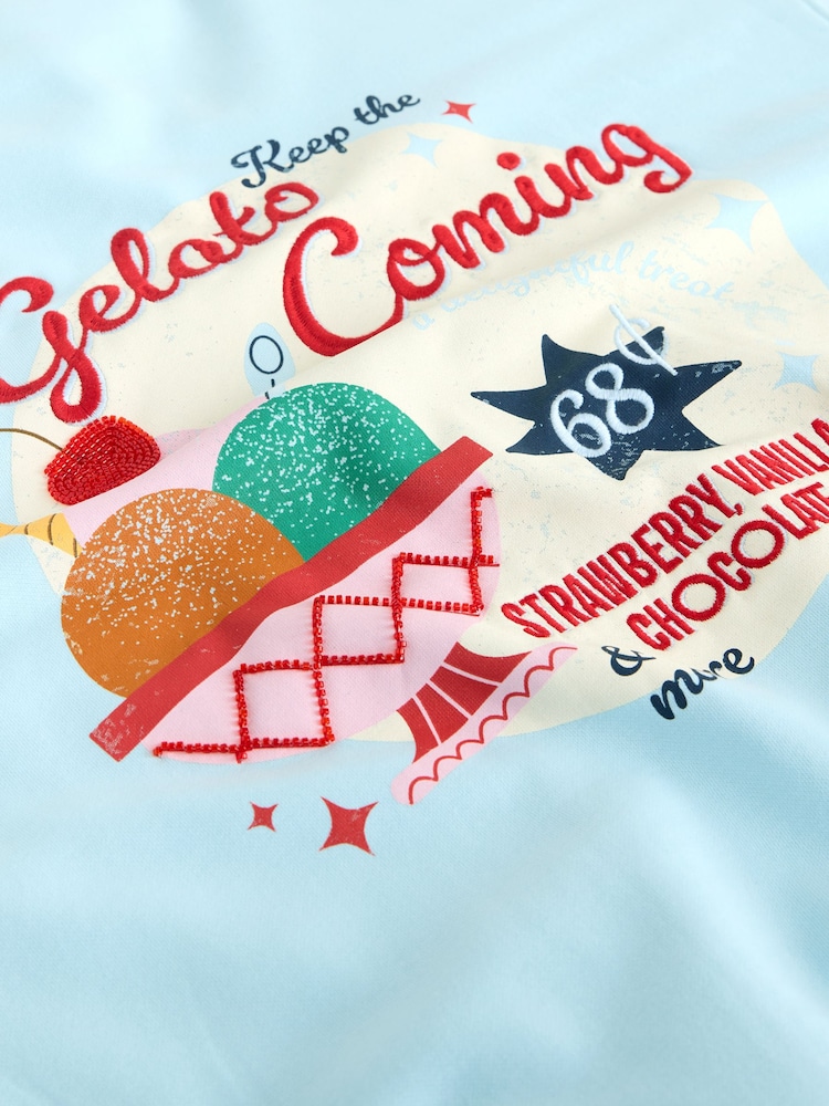 Blue Blue Gelato Graphic Sweatshirt - Image 9 of 9 Blue Blue Gelato Graphic Sweatshirt - Image 9 of 9