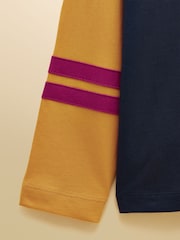 Joules Boys' Bennett Navy Raglan Long Sleeve Top - Image 4 of 4