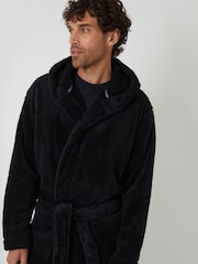 Threadbare Black Borg Dressing Gown - Image 4 of 4