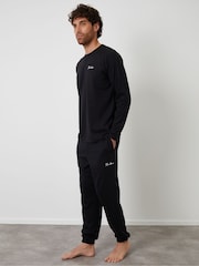 Preto - Threadbare Sweatshirts & Joggers Lounge 2 Piece Set - Imagem 1 de 4