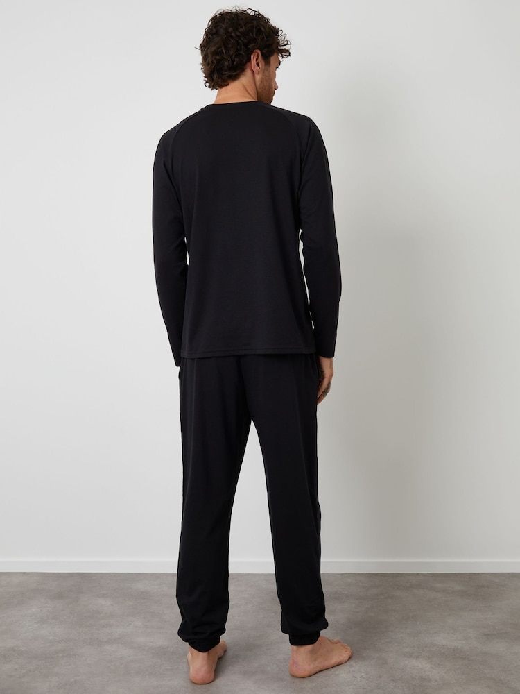 Preto - Threadbare Sweatshirts & Joggers Lounge 2 Piece Set - Imagem 2 de 4