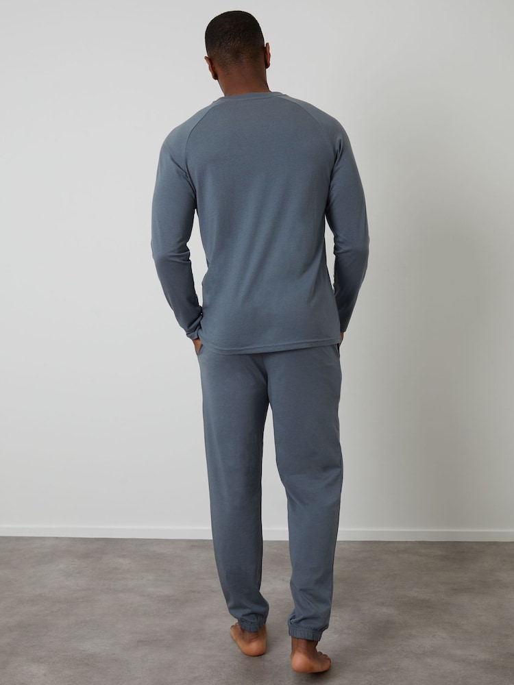 Azul celeste - Threadbare Sweatshirts & Joggers Lounge 2 Piece Set - Imagem 2 de 4