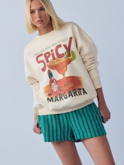 Ecru Tabasco Spicy Margarita Graphic Sweatshirt - Image 1 of 11