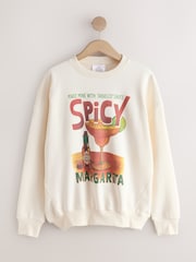 Ecru Tabasco Spicy Margarita Graphic Sweatshirt - Image 9 of 11