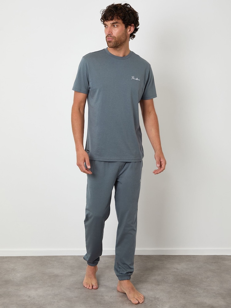 Threadbare Sky Blue Pyjamas Set - Image 1 of 4