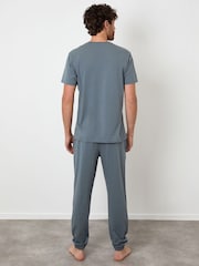 Threadbare Sky Blue Pyjamas Set - Image 2 of 4