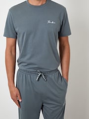 Threadbare Sky Blue Pyjamas Set - Image 4 of 4