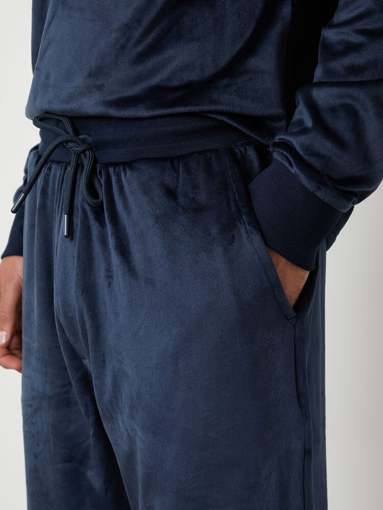 Threadbare Blue Soft Touch Velour Loungewear Set - Image 4 of 4
