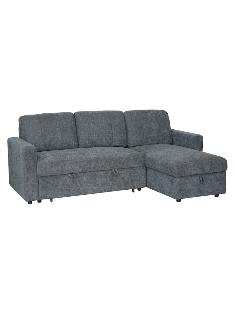 Aspire Furniture Charcoal Nexis Corner Storage Sofa Bed with Right Hand Chai Right - Image 2 of 5