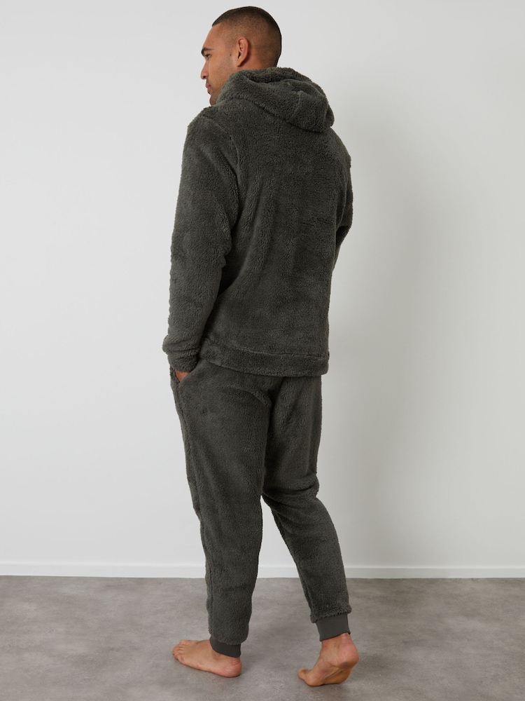 Threadbare Green Borg Hoodie Lounge Set - Image 2 of 4 Threadbare Green Borg Hoodie Lounge Set - Image 2 of 4