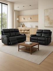 Aspire Furniture Black Kingsmere Power Recliner Sofa Set - Image 1 of 5