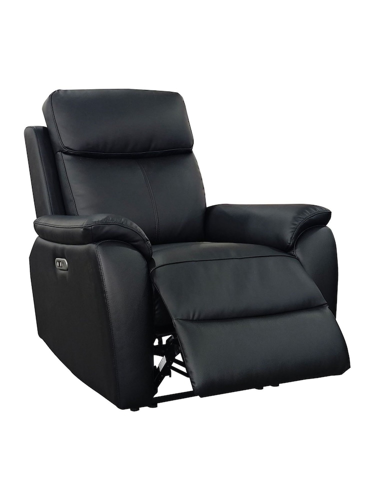 Aspire Furniture Black Kingsmere Power Recliner Armchair - Image 2 of 5