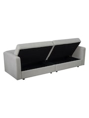 Aspire Furniture Grey Vault Sofa Bed with Dual Storage - Image 4 of 5