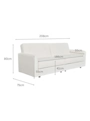 Aspire Furniture Grey Vault Sofa Bed with Dual Storage - Image 5 of 5