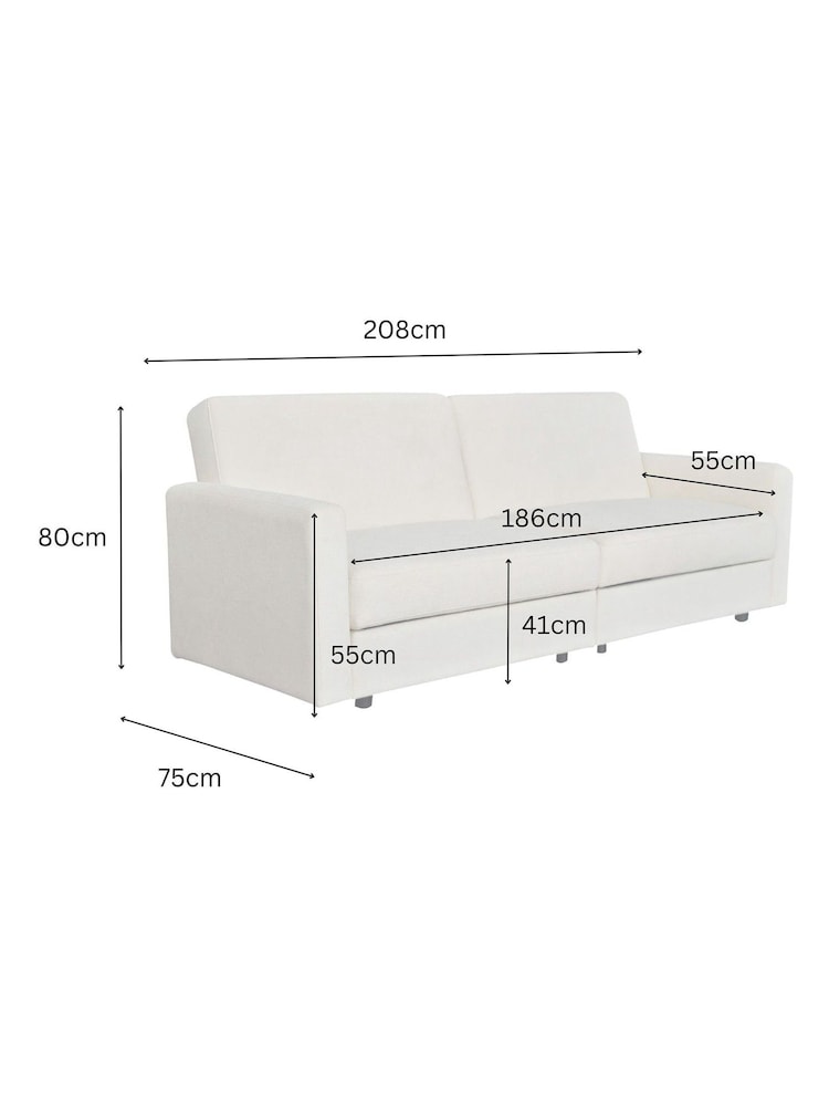 Aspire Furniture Grey Vault Sofa Bed with Dual Storage - Image 5 of 5