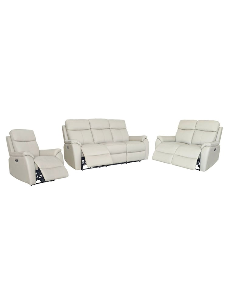 Aspire Furniture Light Grey Kingsmere Power Recliner Sofa and Chair Set Suite - Image 2 of 5