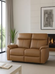 Aspire Furniture Tan Kingsmere 2 Seater Power Recliner Sofa - Image 1 of 5